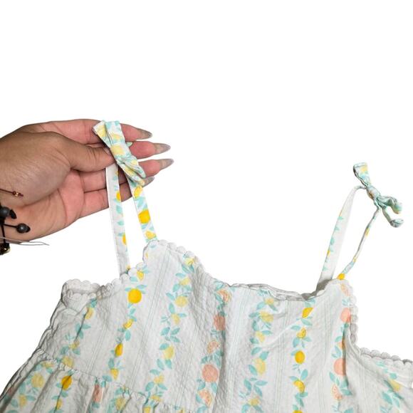 Janie & Jack Citrus Stripe Seersucker Dress Size: 6 - Picture 5 of 6